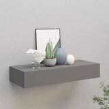  Polica s ladicom siva 60 x 23 5 x 10 cm MDF Cijene