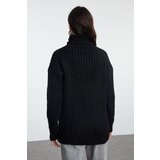 Trendyol Black Wide Fit Soft Textured Basic Knitwear Sweater Cijene