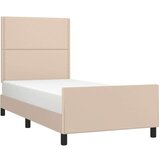  Posteljni okvir z vzglavjem kapučino 90x200 cm umetno usnje, (20906724) | Shoptok.si