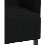 vidaXL kotna sedežna garnitura črna 109x56x121 cm tkanina | Shoptok.si