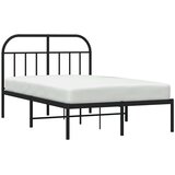  Metalni okvir za krevet s uzglavljem crni 120x190 cm | shoptok.hr