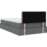  Krevet S LED lampica s pohranom Tamno siva 120 x 200 cm tkanina | shoptok.hr