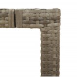  Vrtni stol sa staklenom pločom sivi 190x90x75 cm od poliratana | shoptok.hr