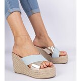 Gemre Lerada denim wedge espadrille mules | shoptok.hr