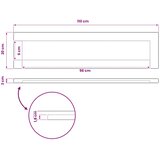  Pravokutni stolni vrh 90 x 50 x 3,5 cm Pravokutni Tamno smeđa | shoptok.hr