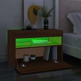 TV omarica 2 kosa z LED lučkami rjavi hrast 60x35x40 cm, (20733260) | Shoptok.si