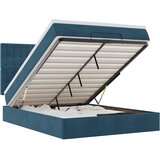  Otomanski krevet s madracima tamnoplavi 140x190 cm baršunasti | shoptok.hr