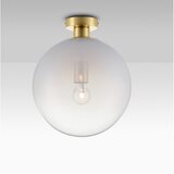 Nova Luce Bela/v zlati barvi steklena stropna svetilka Vita – | Shoptok.si