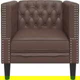  Fotelj chesterfield rjavo umetno usnje, (21825062) | Shoptok.si