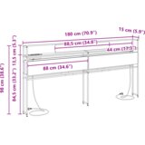 vidaXL Skladišno uzglavlje Sivi hrast sonoma 180 cm Konstruirano drvo | shoptok.hr