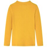  Dječja majica dugih rukava rebrasto pletena tamna oker 92 | shoptok.hr