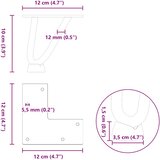  Noge za ukosnice za stolić za kavu 4 kom. Crne 10 cm Puni čelik | shoptok.hr