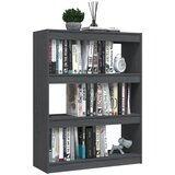 Ormarić za knjige / sobna pregrada sivi 100x30x103 cm borovina | shoptok.hr