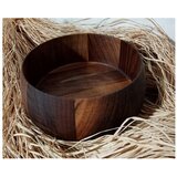 Wood Holz činija za voće fi 250 x 100 mm ( 6065 ) orah Cene