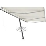 vidaXL Prostostoječa avtomatska tenda 600x350 cm krem Cene