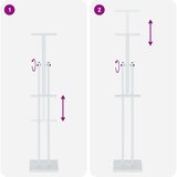  Stalci za sajmove 2 pcs Bijelo 26.5 x 26.5 x 127 cm Željezo Slike