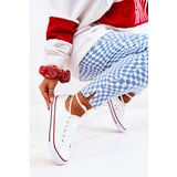 Boto Women's Classic White Sneakers With Red Stripe Omerta | Shoptok.si