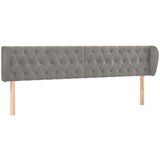  Vzglavje z ušesi svetlo sivo 203x23x78/88 cm žamet, (20793062) | Shoptok.si