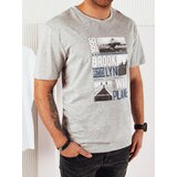 DStreet Grey men's T-shirt with print | shoptok.hr