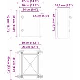  Upravljački ormar Siva 37 x 16,5 x 40 cm ABS plastika | shoptok.hr