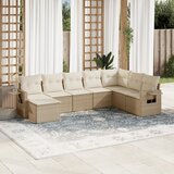 vidaXL 8-dijelni set vrtnih sofa od poliratana s jastucima bež | shoptok.hr