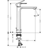 Hansgrohe 72581670 rebris e coolstart 240 visoka armatura za umivalnik | Shoptok.si