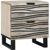 vidaXL Noćni ormarići s ladicama Bijela i crna 40 x 33.5 x 46 cm | shoptok.hr