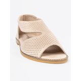 GOODIN Gold openwork sandals on a flat sole | ePonuda.com
