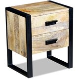 The Living Store Stranska Mizica z 2 Predaloma Masiven Les Akacije 43x33x51 cm -, (21420747) | Shoptok.si