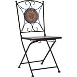 Bistro 3-dijelni mozaični bistro set s pločicama narančasto-sivi | shoptok.hr
