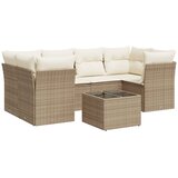  7-dijelni set vrtnih sofa od poliratana s jastucima bež | shoptok.hr