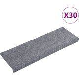  Prostirke za stepenice samoljepljive 30 kom 65x21x4 cm svijetlo sive pravokutne rubove | shoptok.hr