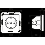 Jung SCHUKO vtičnica 16A 250V ABA 1520 WW, (20888049) | Shoptok.si