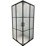 Denko Tuš kabina crni ram 90x90x190cm providno staklo 6mm