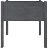 vidaXL vrtne sadilice 2 kom sive 70 x 70 x 70 cm od masivne borovine | shoptok.hr
