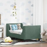  Okvir kreveta za malu djecu s naslonom Morska zelena | shoptok.hr
