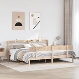 Furnova Posteljni okvir brez vzmetnice 200x200 cm trdna borovina, (21937954) Cene