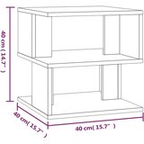  Stranska mizica dimljeni hrast 40x40x40 cm inženirski les, (20712455) | Shoptok.si