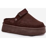 Boto Women's Snow Boots Platform with Velcro Chocolate Jorielle | Shoptok.si