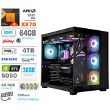 MEGA Računalnik MT S5 R9-9950X3D/RTX5090/64GB-DDR5/4TB-4.0/1050W/Brez OS/črna RGB, (5000130879) Cene