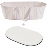 Ahojbaby Mojzesova košara za dojenčka Paper Dream white + ležišče Airdream | Shoptok.si