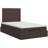  Podesivi krevet s madracem Tamno smeđa 120 x 190 cm Tkanina | shoptok.hr
