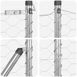 Heksagonalna ograda s stubom 25 x 1,2 m Pocinčani čelik Srebrna | shoptok.hr