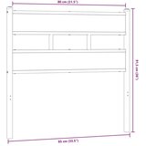  Posteljno vzglavje dimljeni hrast 80 cm železo/inženirski les, (21532709) | Shoptok.si
