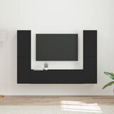  Set TV komoda 6 pcs Crna Konstruirano drvo | shoptok.hr