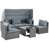 XXXL Lounge Garnitura Almeria, Siva, 5-Delni Set | Shoptok.si