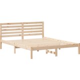 vidaXL konstrukcija postelje rjava 150 x 200 cm masivno borovo les | Shoptok.si