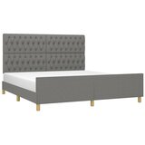  Okvir kreveta bez madraca tamnosivi 180x200 cm od tkanine | shoptok.hr