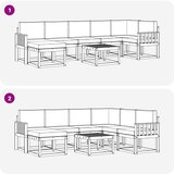  Set vanjskih sofa 8 kom. Prirodna i svijetlo siva | shoptok.hr