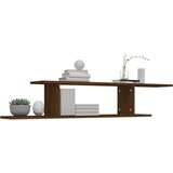  Stenska TV polica rjav hrast 125x18x23 cm konstruiran les, (20601089) | Shoptok.si